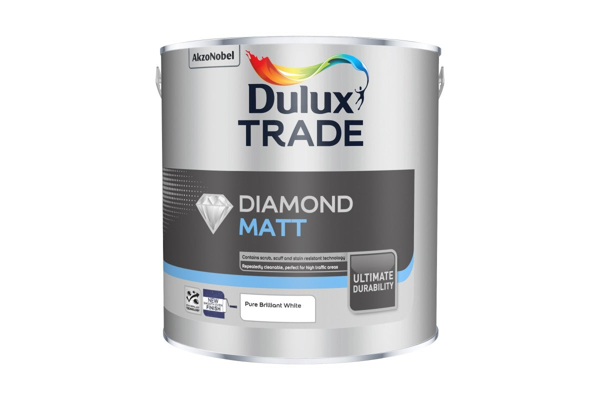 Dulux Trade Diamond Matt Pure Brilliant White 2.5L zyberltd