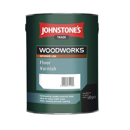 Johnstone's Woodworks Floor Varnish Gloss Clear 5L 5.000 L zyberltd