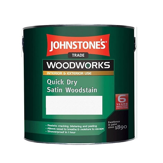 Johnstone's Woodworks Quick Dry Sat W/stain An/pine 2.5L zyberltd