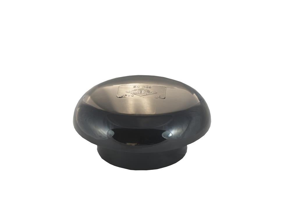 Soil 110mm Solvent Weld Black Soil Mushroom Vent Cowl