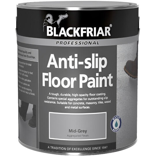 Blackfriar AntiSlip Safety Floor Paint MidGrey 1lt zyberltd