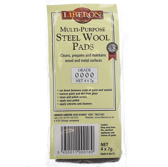 Steel Wool 0000 Ultrafine 4 x 7 g zyberltd