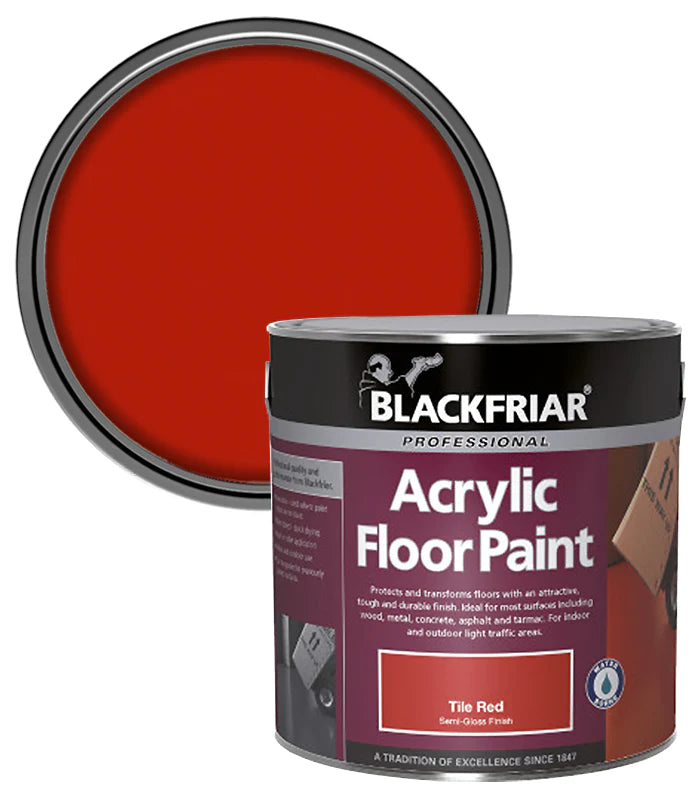 Acrylic Floor Paint Tile Red 2.5lt zyberltd