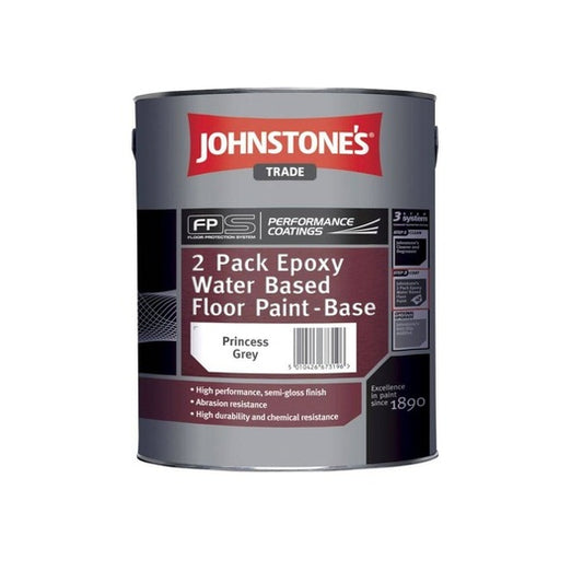 Johnstone's 2 Pack Epoxy Water-Based Floor Paint Princess Grey 3L