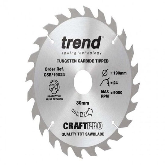 CRAFT SAW BLADE 190MM X 24T X 30