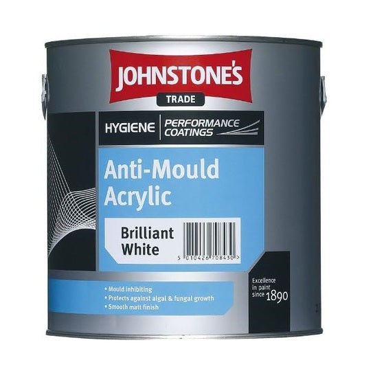Johnstone's Anti Mould Acryli Brilliant White 2.5L