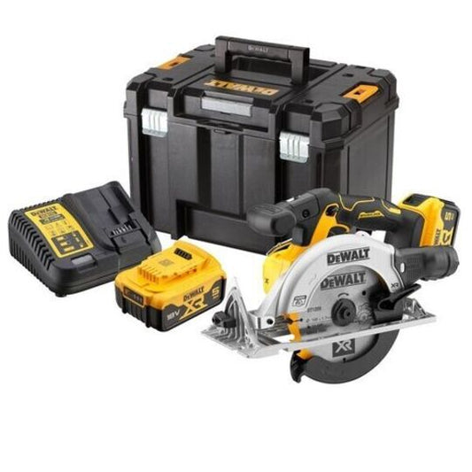 DeWalt 18v 2x5Ah Li-Ion XR Brushless 165mm Circular Saw Kit DCS565P2-GB