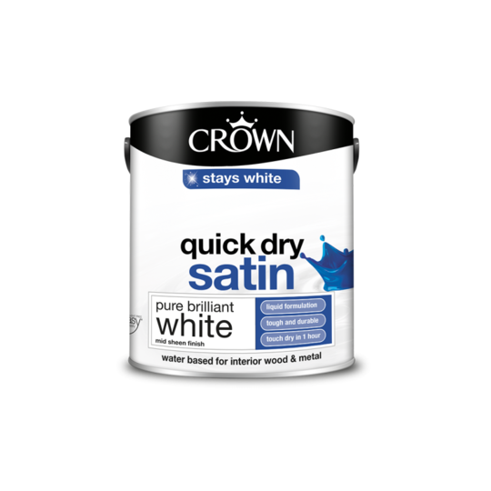 Crown Quick Dry Satin Brilliant White 2.5L