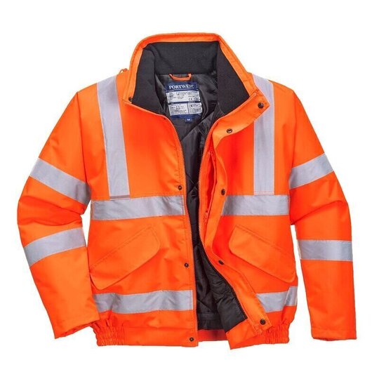 LRG HI-VIS ORANGE BOMBER JACKET