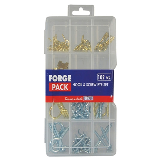 Forge Pack Hook & Screw Eye Kit 102 Per Pack