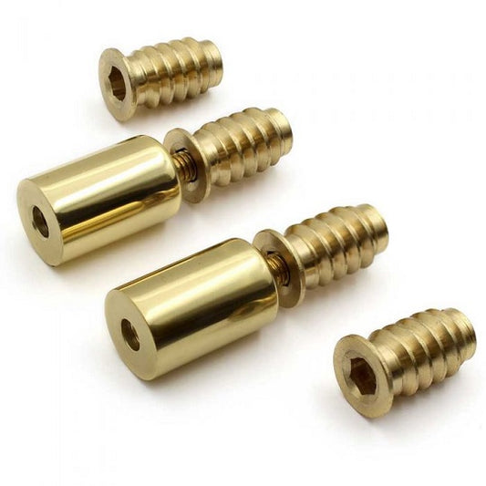Locking Sash Stops C/W 4 Screws & 2 Barrels - PB