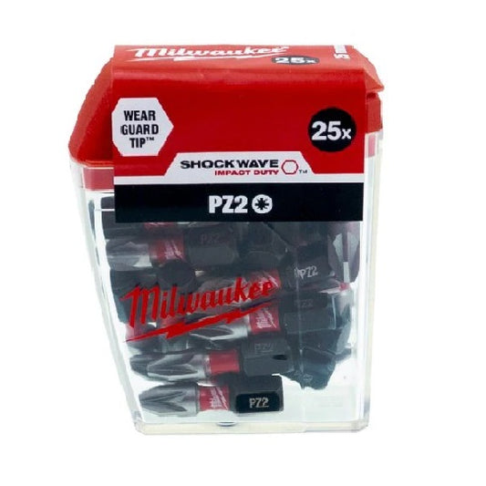Milwaukee Screwdriving Bit ShW CD PZ2 25mm-25pc UK GBX