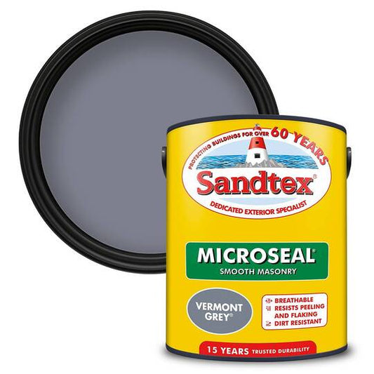 Sandtex Trade Microseal Smooth Masonry Vermont Grey 5L