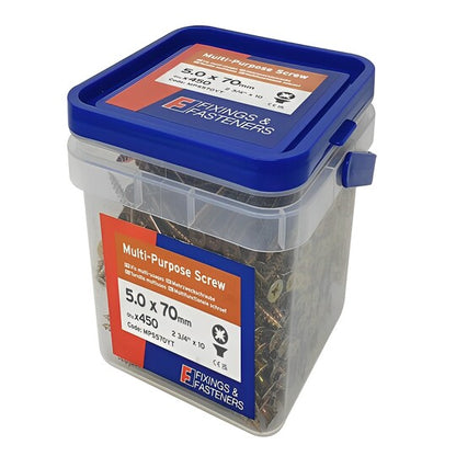 Multi-Purpose Pz Screw 5.0 x 70mm Tub 450