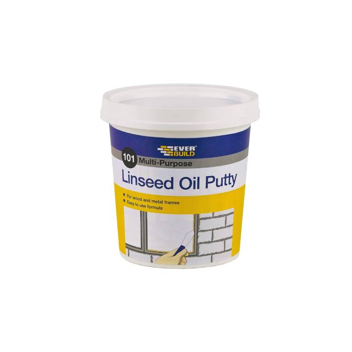 Container of Everbuild Linseed Oil Putty on a white background