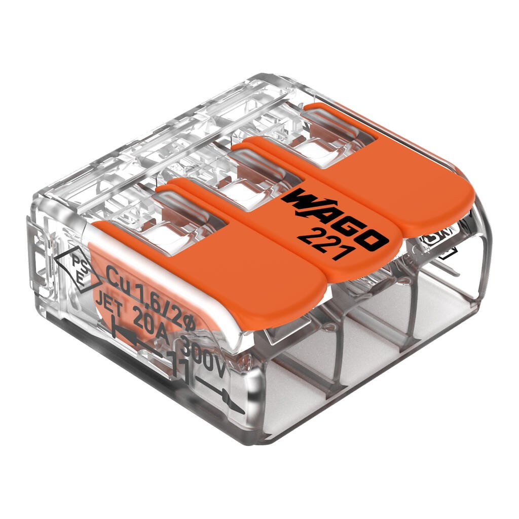 Wago 3 Port Compact Connector 4mm