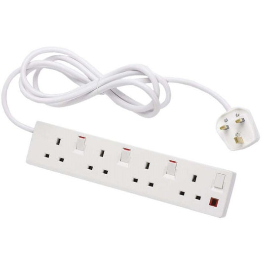 13 Amp 4 Gang 2 Metre Extension LEAD-1342