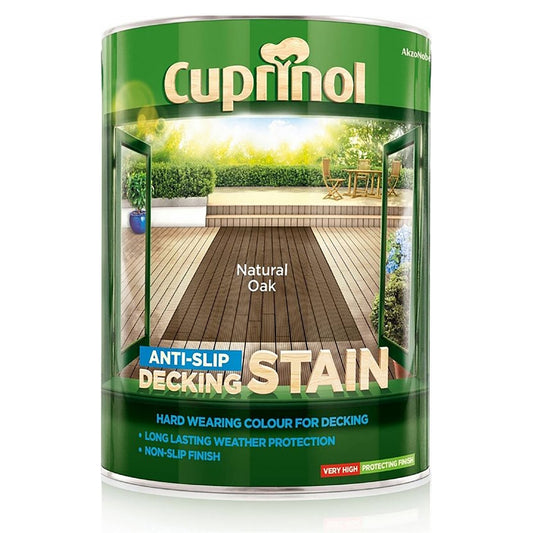Cuprinol Anti Slip Decking Stain 5L Natural Oak