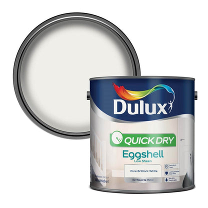 Dulux Trade Eggshell Quick Dry Pure Brilliant White  2.5L
