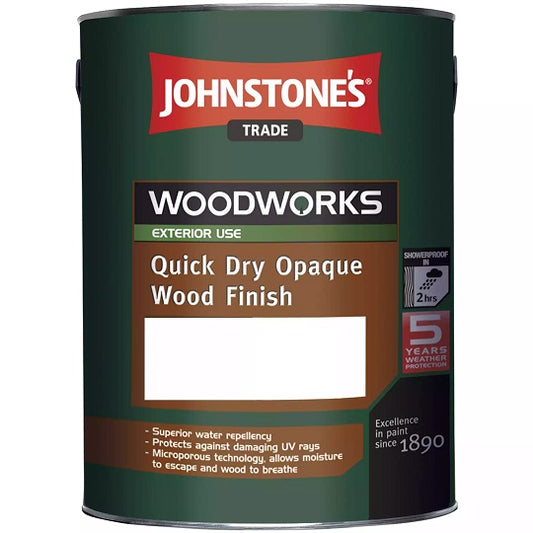Johnstone's Woodworks Quick Dry Opaque Wood Finish White 5L