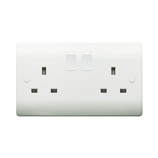 2 GANG Double Switched Socket