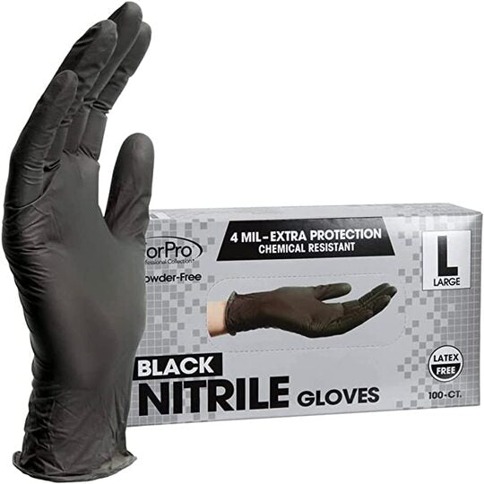 Black Latex Gloves 100 L