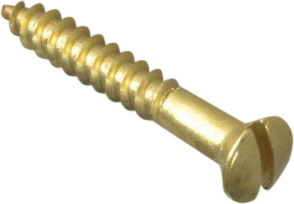 Slotted 1"x6 Screws 20 (pieces) Brass