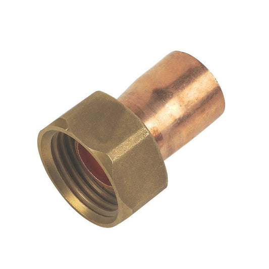 End Feed Straight Tap Connector 22mm x 3/4"