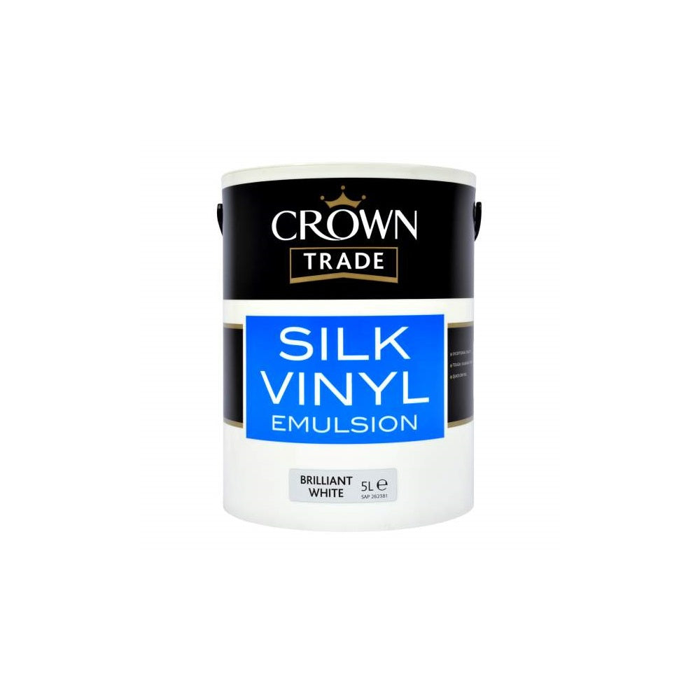 Crown Vinyl Silk Emulsion Brilliant White 5L