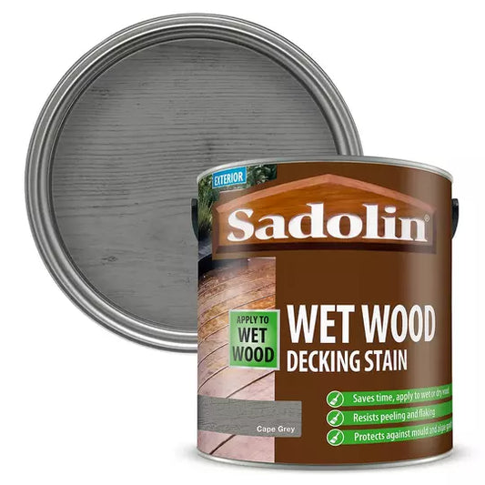 Sadolin Wet Wood Deck Stain Cape Grey 2.5L