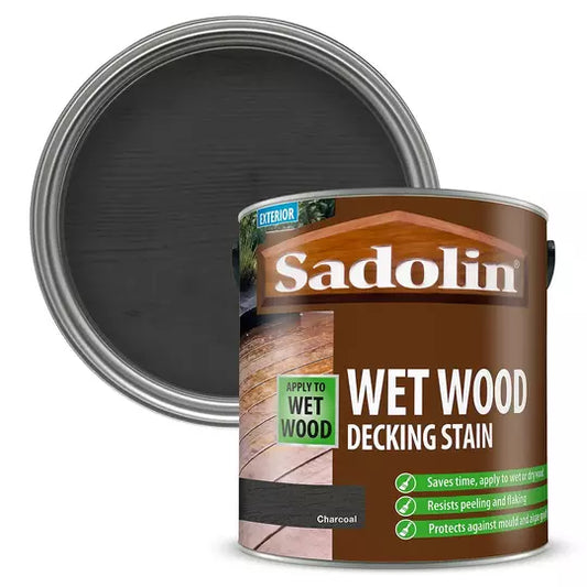 Sadolin Wet Wood Deck Stain Charcoal 2.5L