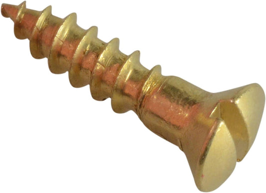 Slotted 5/8"x6 Screws 25 (pieces) Brass