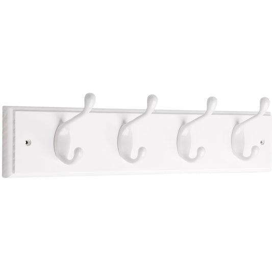 Hook Rail - White With White Hooks