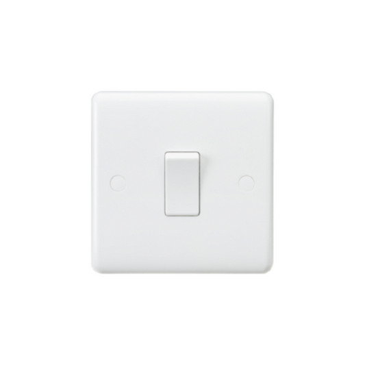 Curved Edge 1G 2-Way Light Switch - White