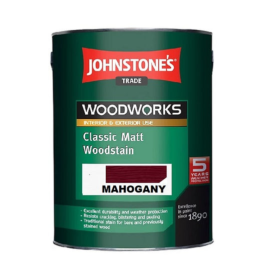 Johnstone's Woodworks Woodstain Matt MAHOGANY 2.5L 5.000 L