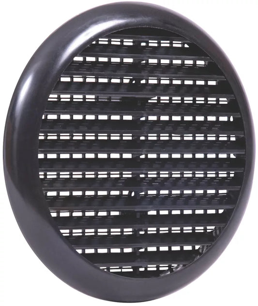Map Vent Fixed Louvre Vent With Flyscreen Black 145mm