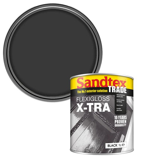 Sandtex Trade Flexigloss X-Tra Black 1L