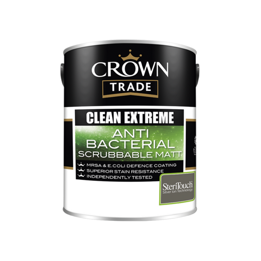 Crown Trade Clean Extreme Anti Bacterial Scrubbable Matt Colour 5L