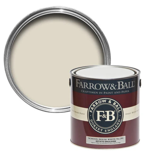 Farrow & Ball School House White No.291 - 750ml, 2.5L, 5L
