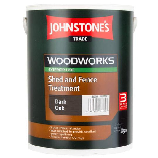 Johnstone's Woodwork Shed & Fence Dark Oak 9L