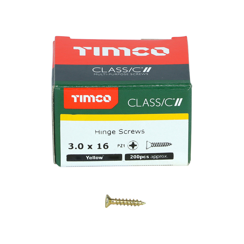 Classic Hinge Screws PZ1 CSK ZYP 3.0 x 16