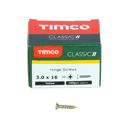 Classic Hinge Screws PZ1 CSK ZYP 3.0 x 16