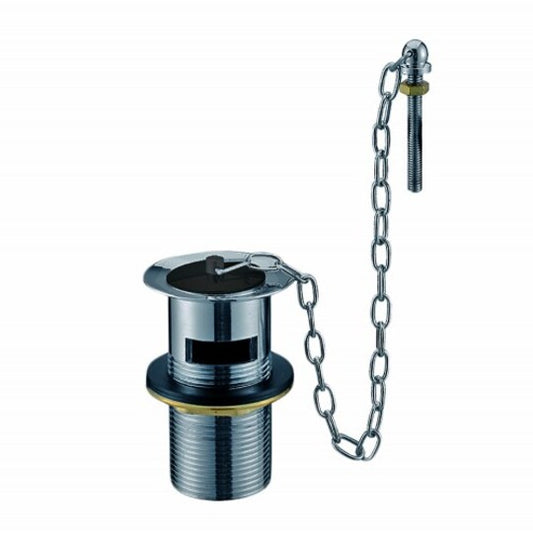 Slotted Brass Basin Waste, Plug, Chain & Stay CP