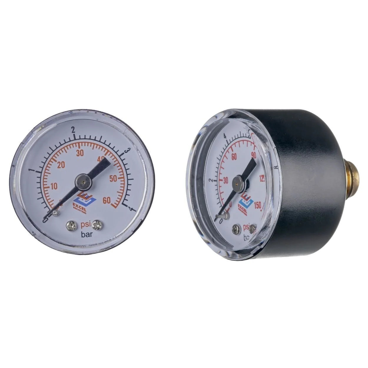 Pressure Gauge 0-6Bar 1/4" Back Connection With PTFE Sealing Ring