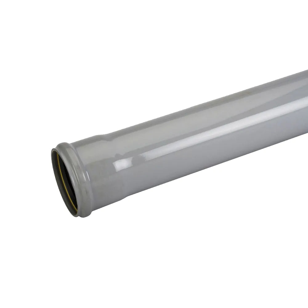 SOIL PF 110mm x 3M Pipe Single Socket Light Grey