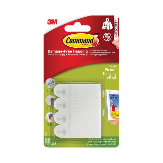 Picture Hanging Strips, Small (Pack 4)