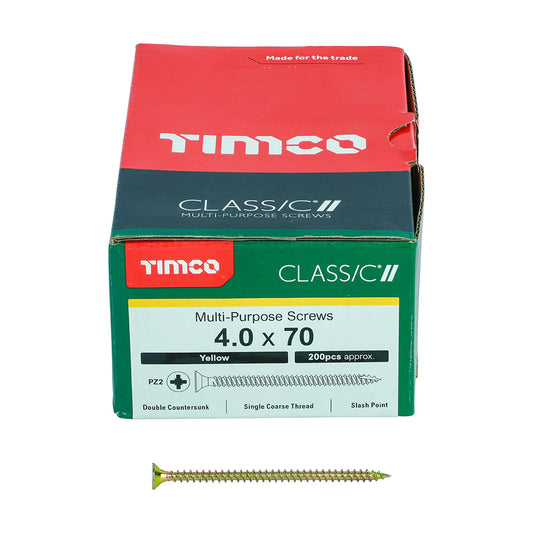 Classic Screw PZ2 CSK ZYP 4.0 x 70mm