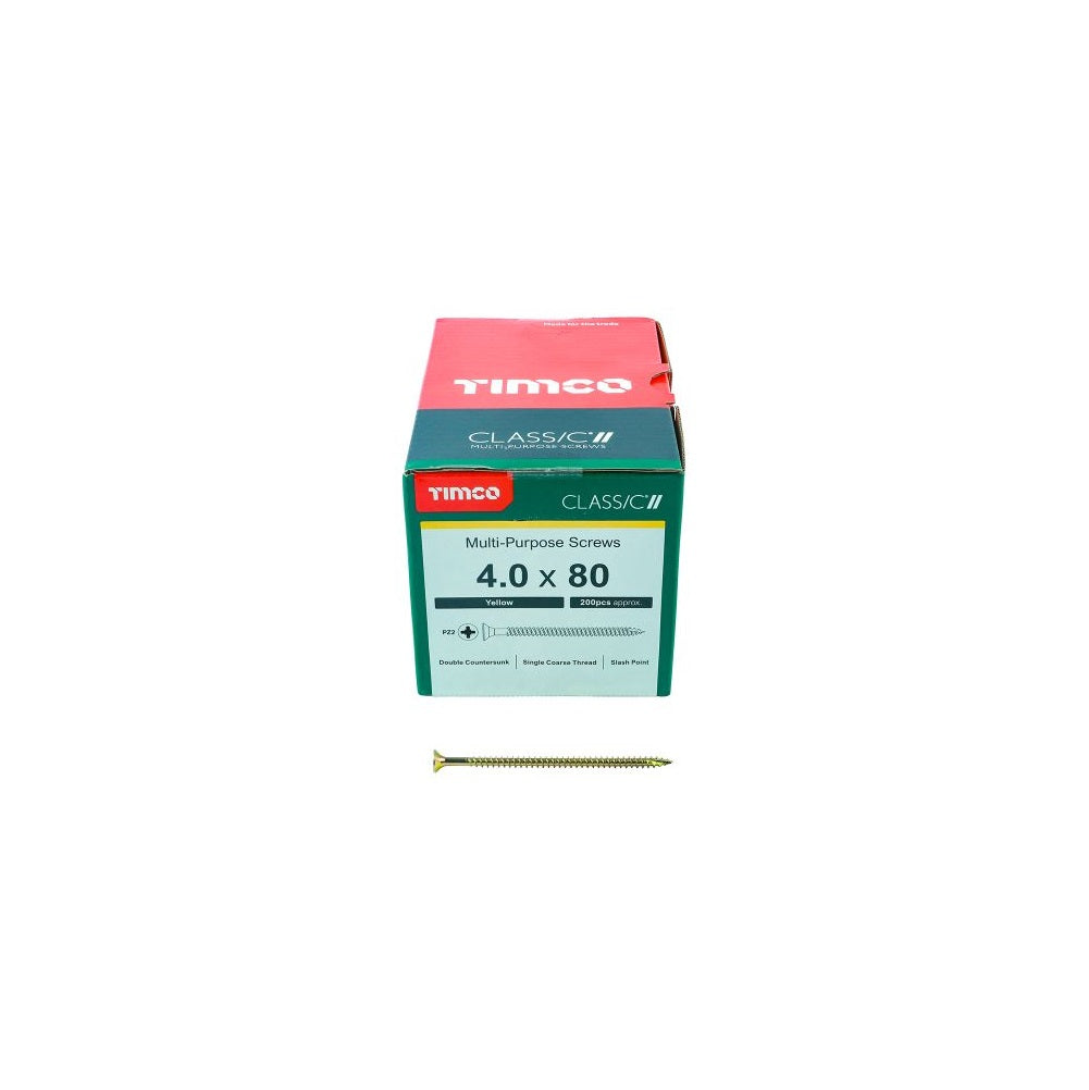 Classic Screw PZ2 CSK ZYP 4.0 x 80 - 40080CLAF