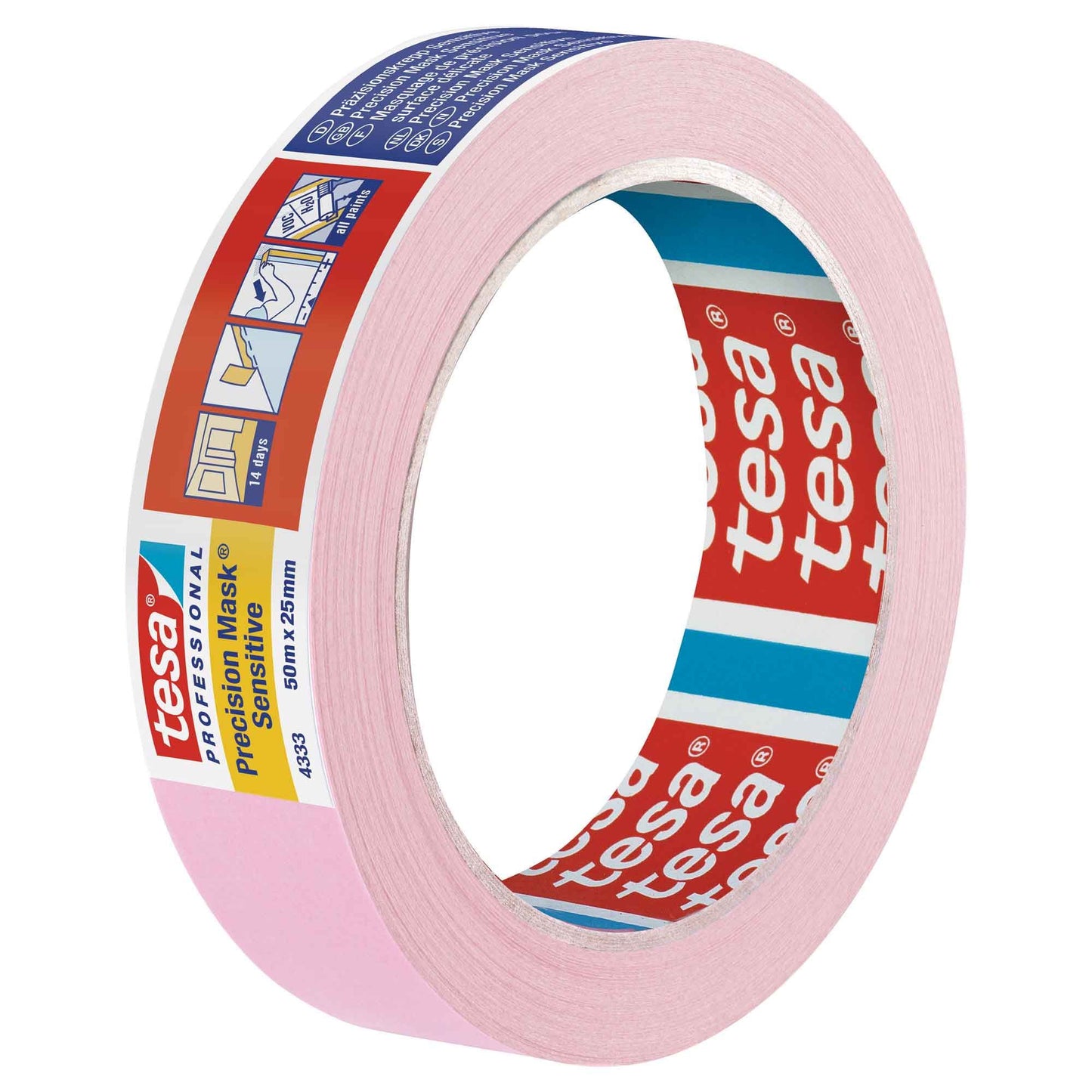 Tesa Precision Masking Tape Sensitive Pink 25mm x 50m