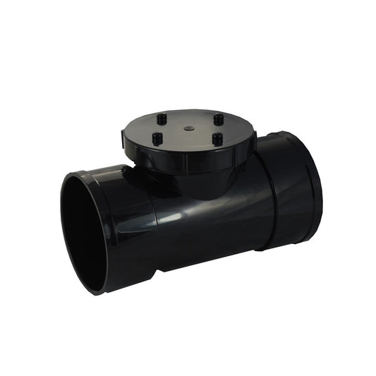 Solvent Slip Coupler Double Socket 110mm - Black